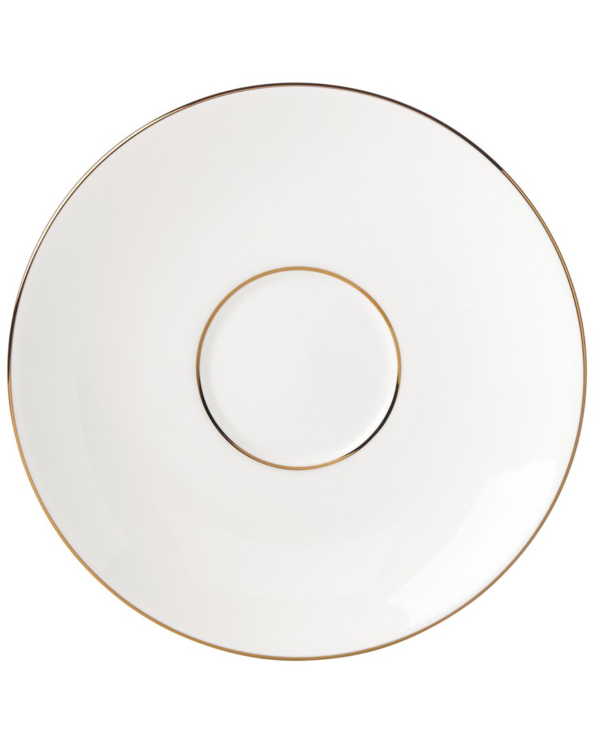 Lenox Continental Dining Gold Saucer In White