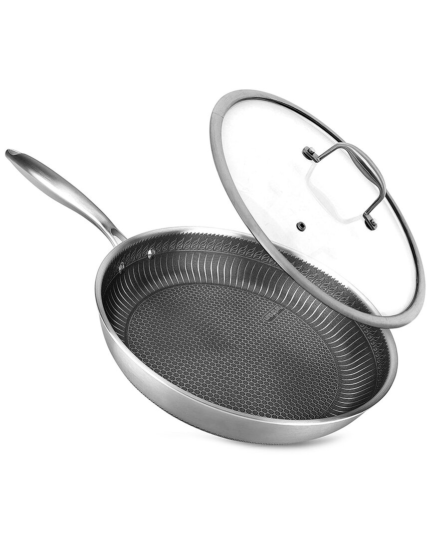 Nutrichef 10in Fry Pan In Silver