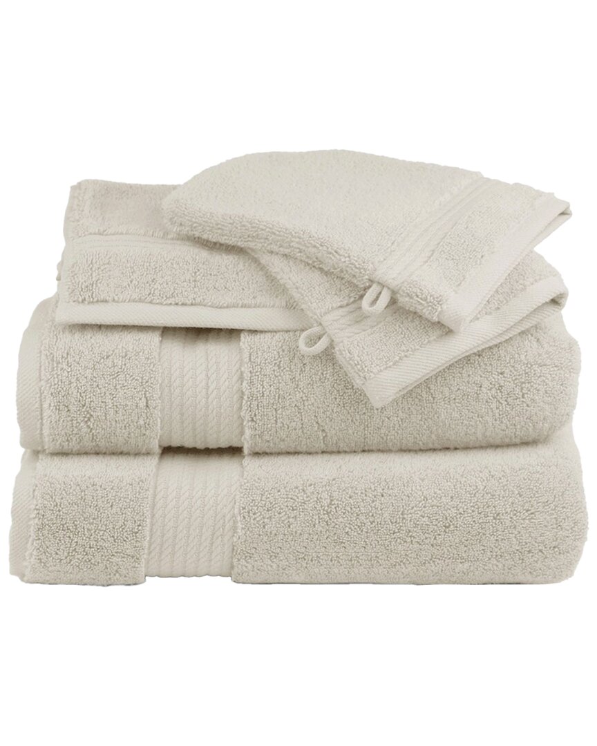 Garnier Thiebaut Alondra 6pc 600gsm Zero Twist Cotton Bath Set In Neutral