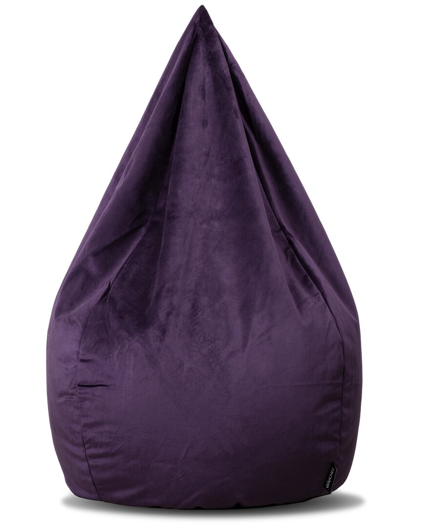 Gouchee Home Sambre Velvet Bean Bag Chair In Purple