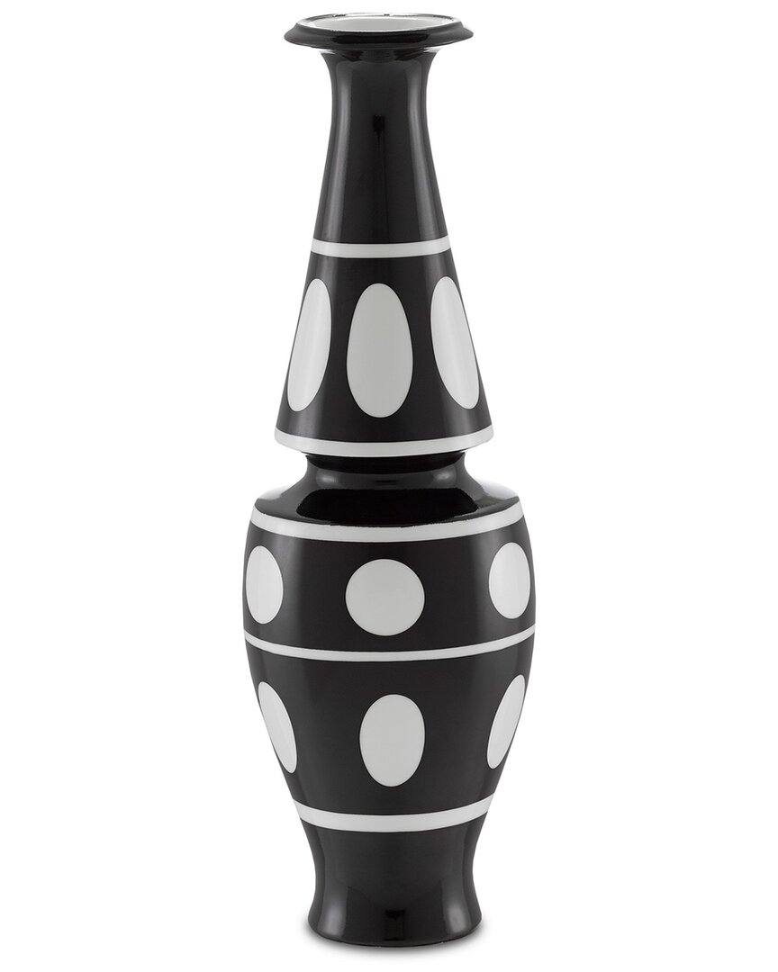 Currey & Company De Luca Vase In Black