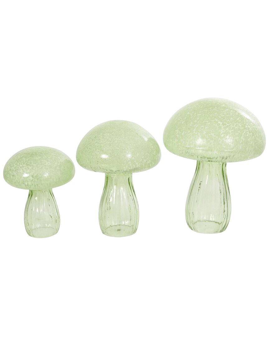 Peyton Lane Eclectic Glass Sculpture Set In Green