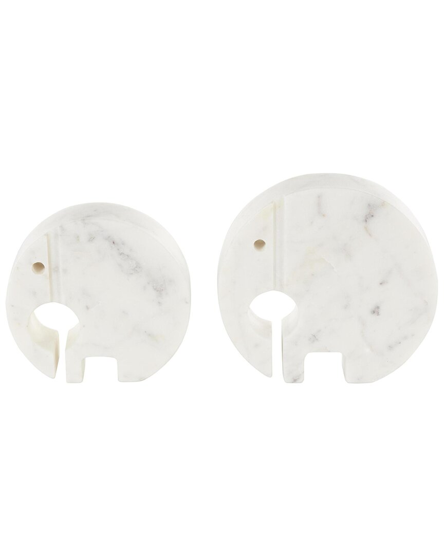Peyton Lane Traditional Marble Sculpture Set In White