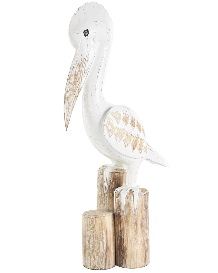 Peyton Lane Nautical Wood Sculpture In White