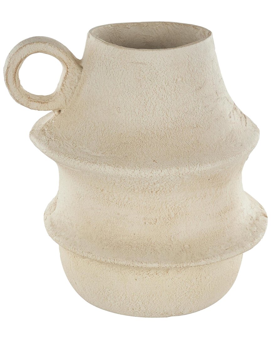 Peyton Lane Modern Paper Mâché Vase In Neutral