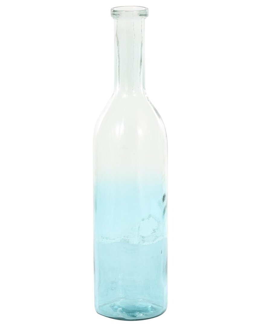 Peyton Lane Nautical Recycled Glass Vase In Blue