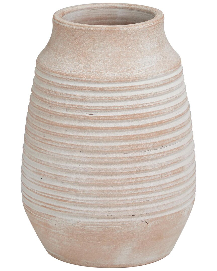Peyton Lane Traditional Ceramic Vase In Brown