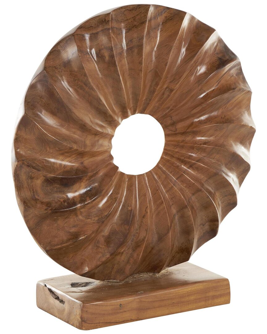 Peyton Lane Natural Teak Wood Sculpture In Brown