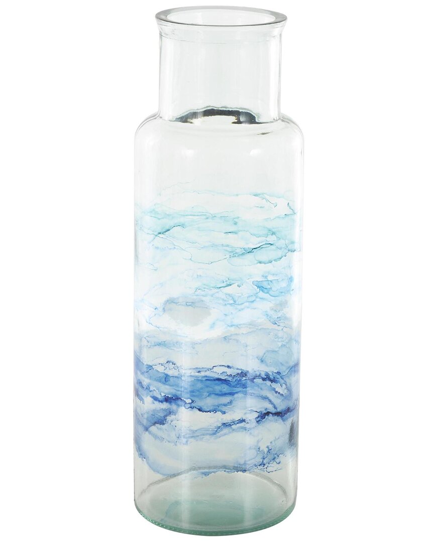 Peyton Lane Nautical Recycled Glass Vase In Transparent