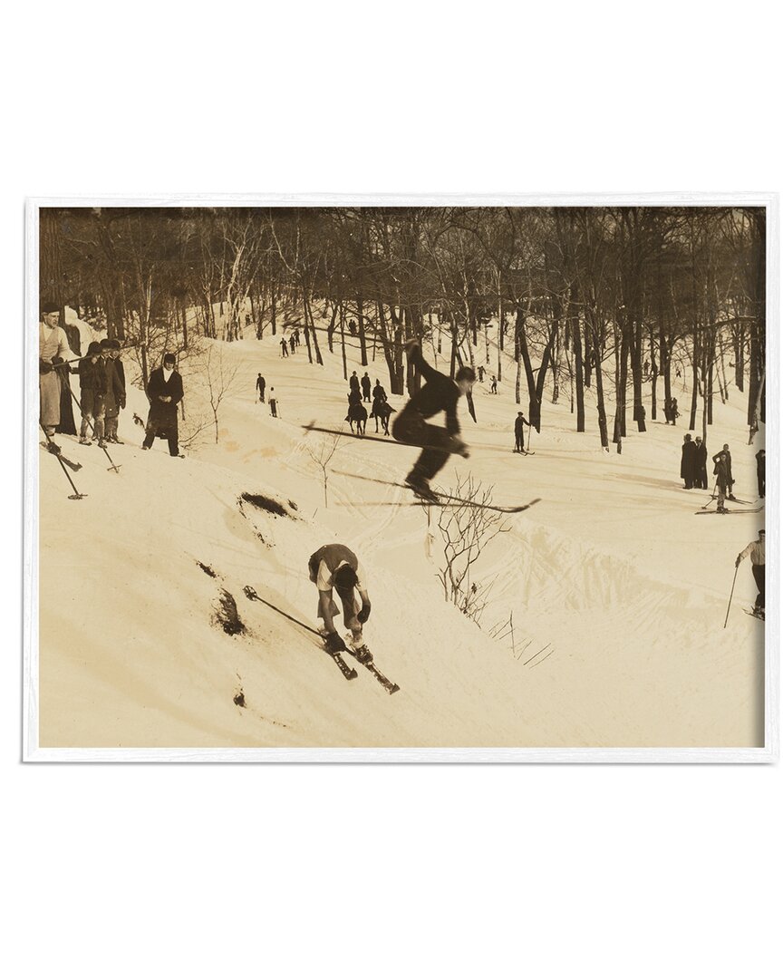 Stupell Vintage Ski Slopes Winter Athletes Sepia Tone Photography By Wild Apple Portfolio Wall Art