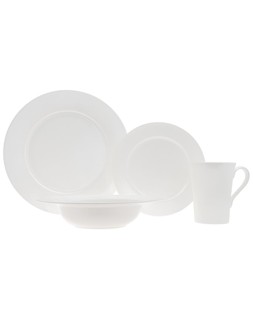 Godinger Merrick 16pc Bone China Dinnerware Set In White