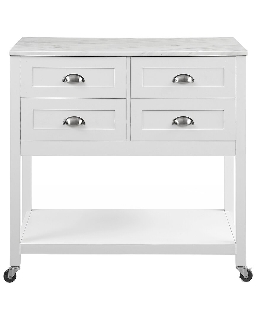 Crosley Connell Kitchen Island/cart In White