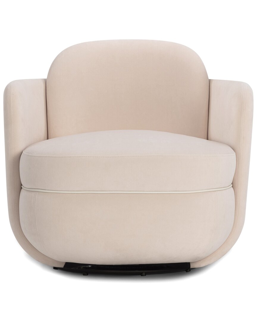 Tov Furniture Wolfie Velvet Swivel Chair In Pink