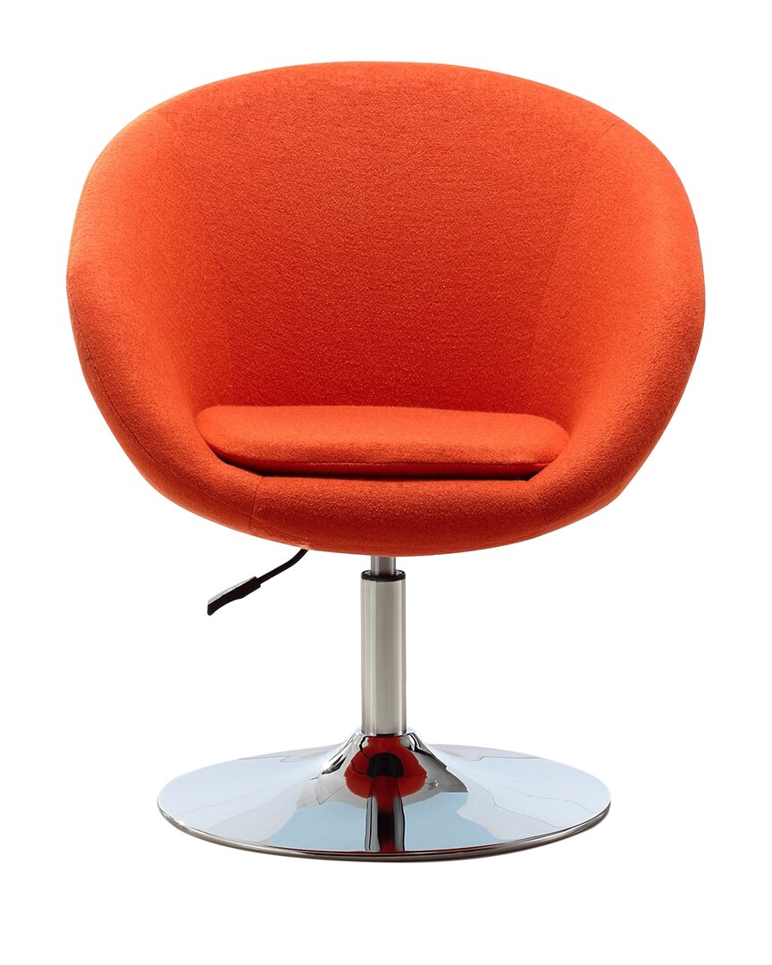 Manhattan Comfort Hopper Swivel Adjustable Height Chair In Orange An