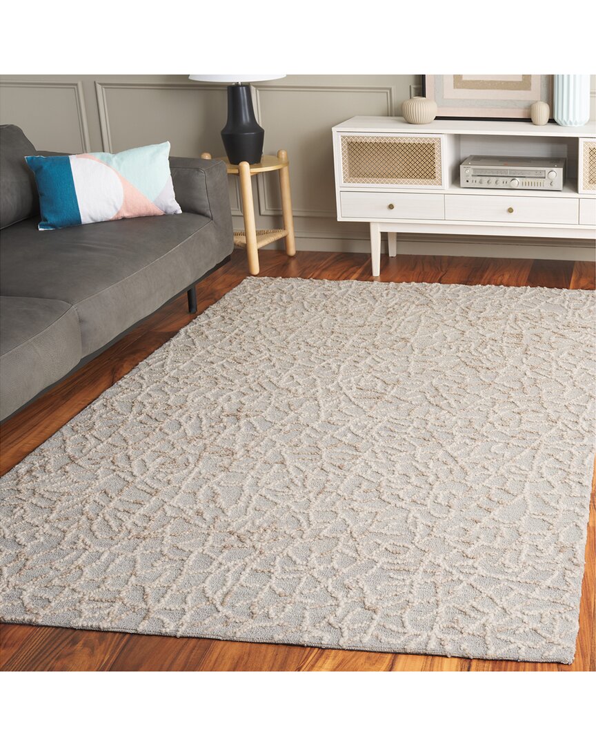 Safavieh Abstract Crackle Hand-tufted Wool-blend Rug In Gray