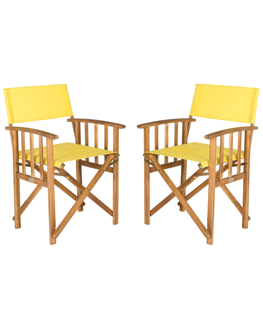 Safavieh Laguna Outdoor Set Of Two Director Chairs
