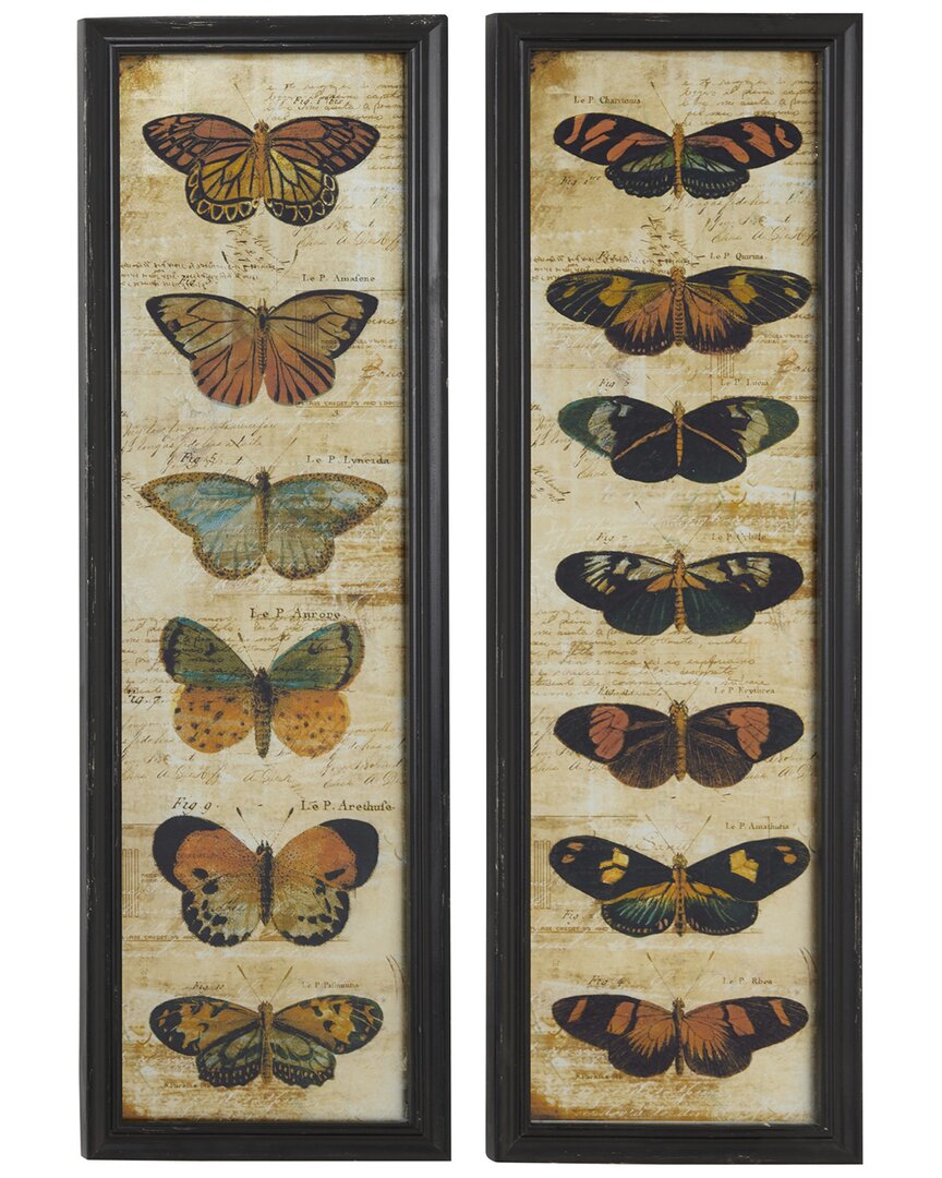 Peyton Lane Metal Vintage Butterfly Framed Wall Art