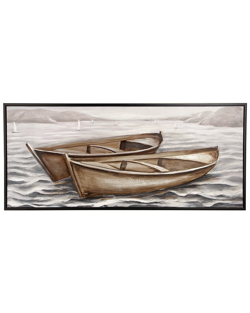 Peyton Lane Wood Coastal Boats Framed Wall Art
