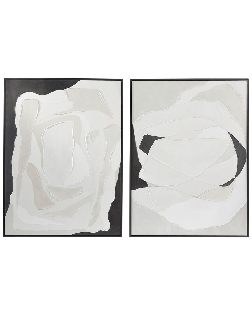 Peyton Lane Polystone Contemporary Abstract Framed Wall Art