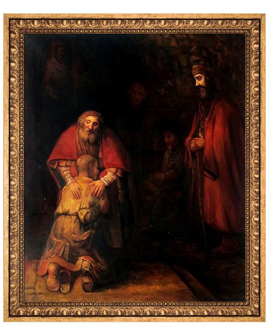 La Pastiche By Overstockart Return Of The Prodigal Son By Rembrandt In Gold