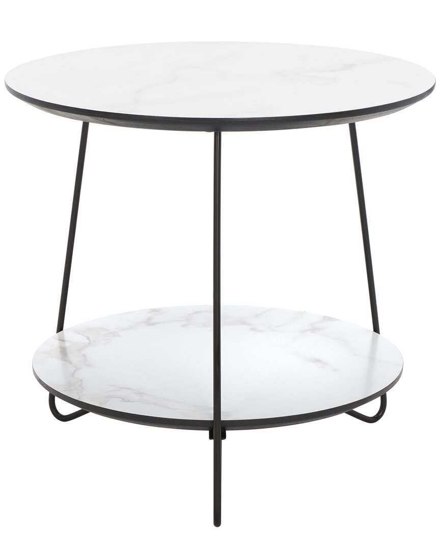 Safavieh Avaline Round Side Table In White