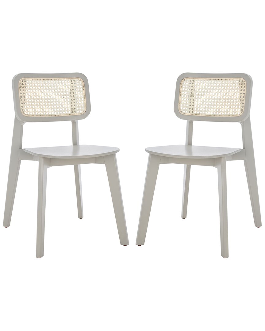 Safavieh Luz Cane Dining Chair In Grey