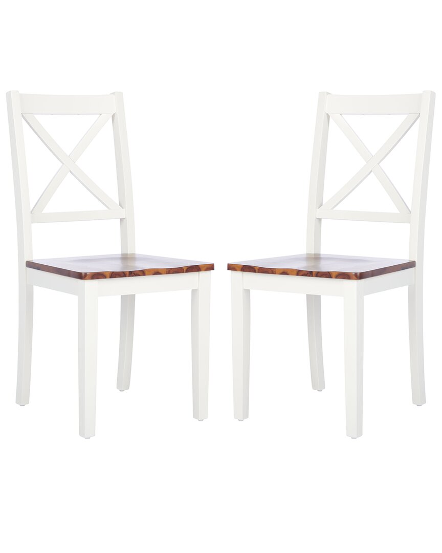 Safavieh Silio X-back Dining Chair In White
