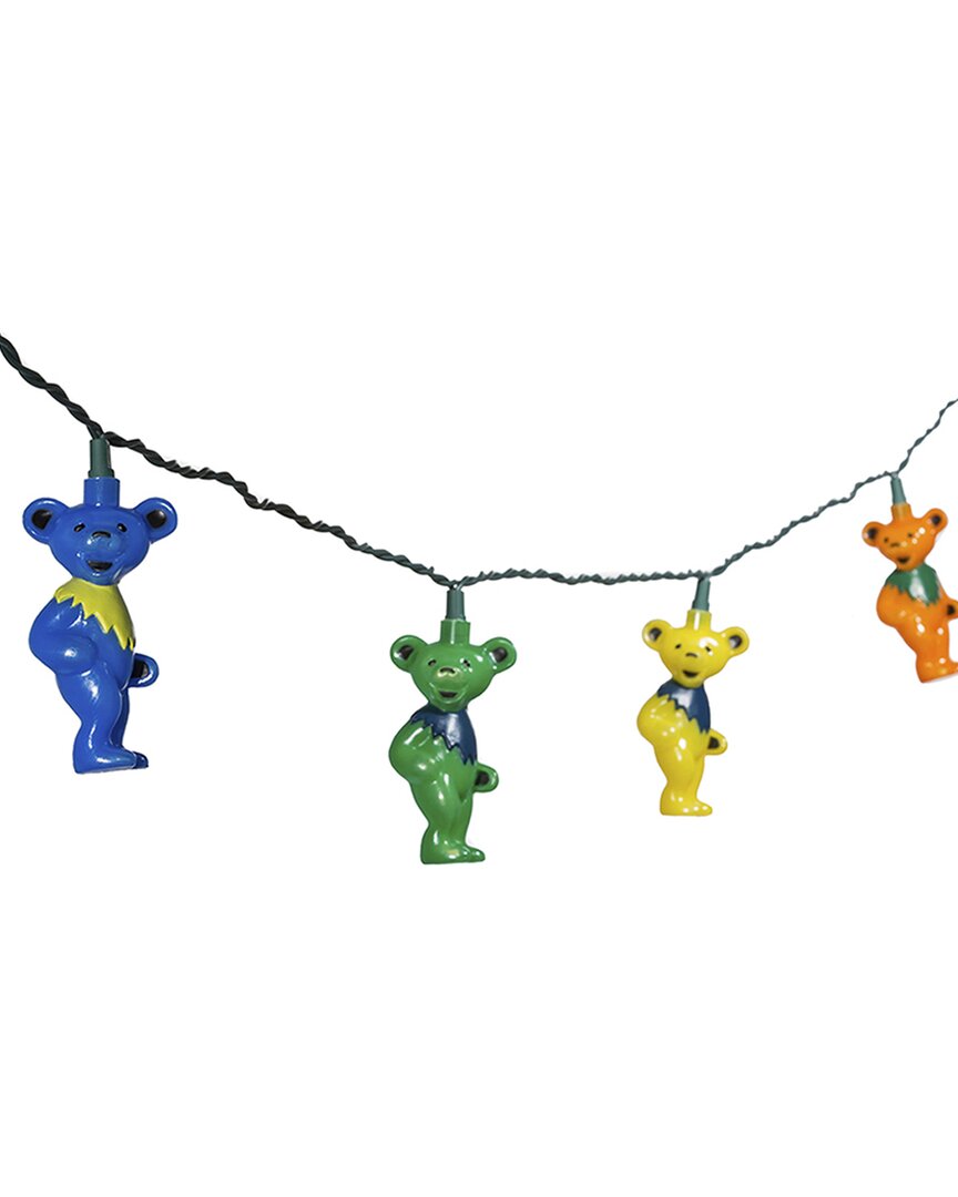 Kurt Adler Ul 10-light Grateful Dead Bears Lights In Multi