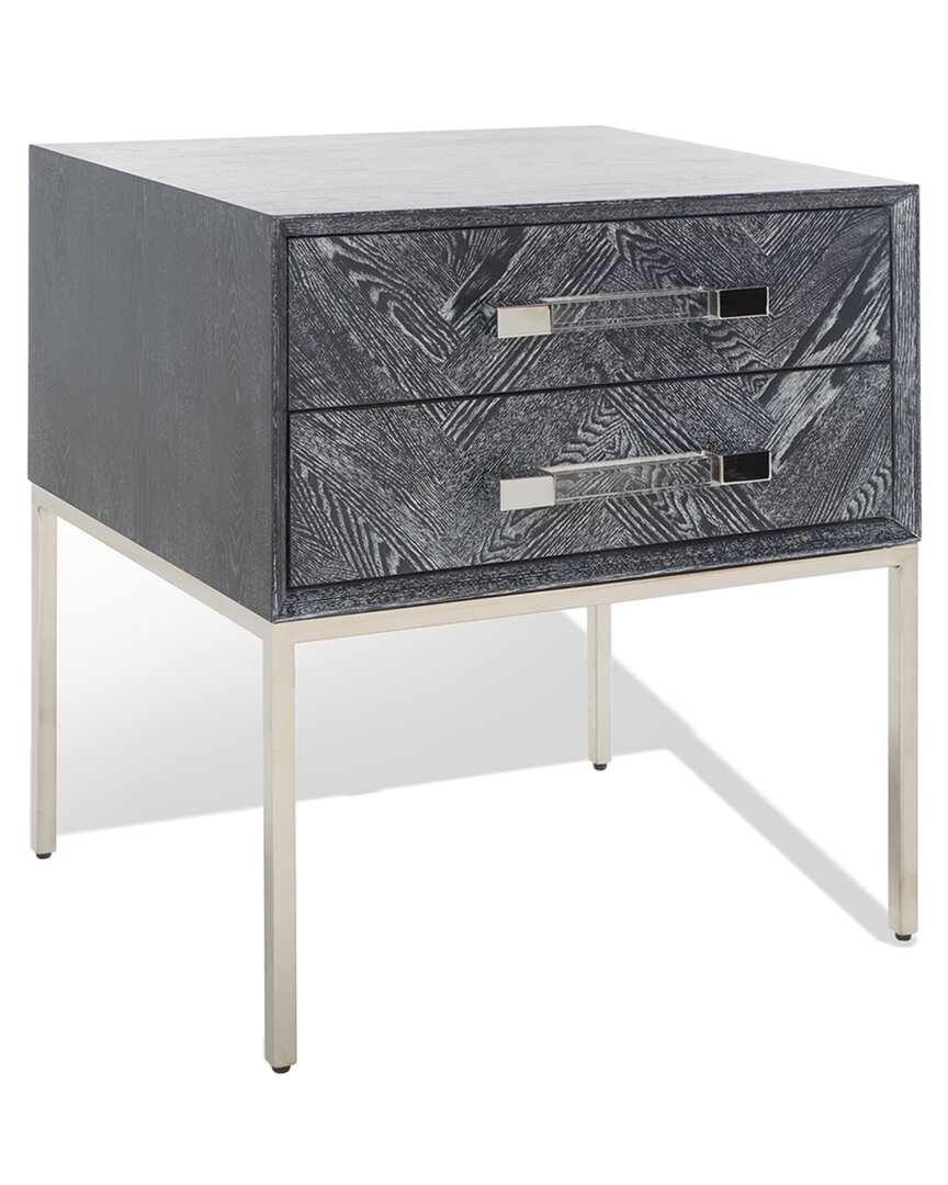 Safavieh Couture Sanford 2-drawer Side Table In Black