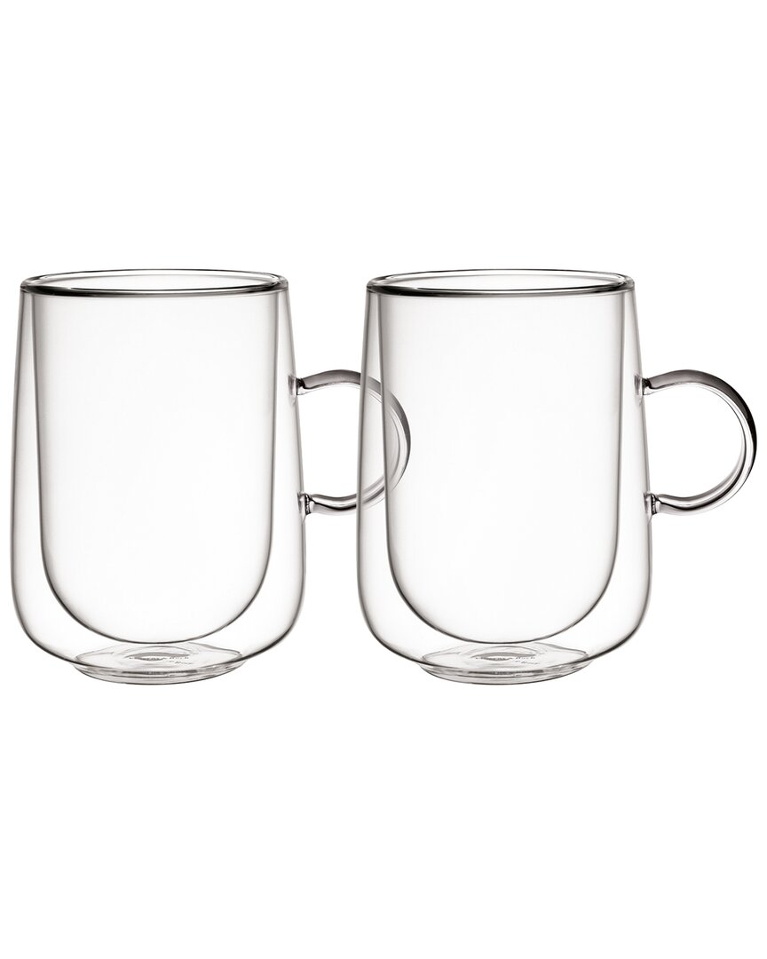 Villeroy & Boch Set Of 2 Artesano Hot & Cold Beverage Latte Glass Xl With  Handle