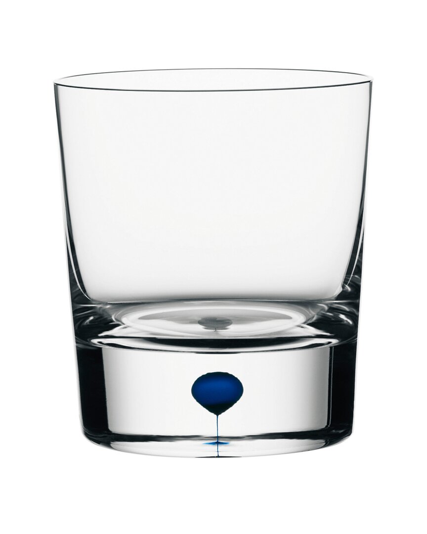 Orrefors Intermezzo Blue Double Old Fashioned Glass In Blue