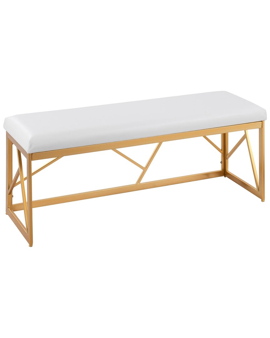 Shop Lumisource Folia Metal Bench In Gold