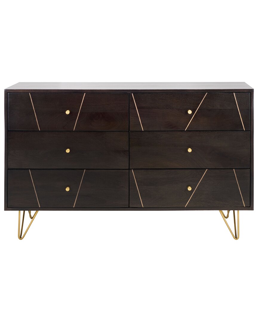 Safavieh Couture Marigold 6-drawer Dresser In Black