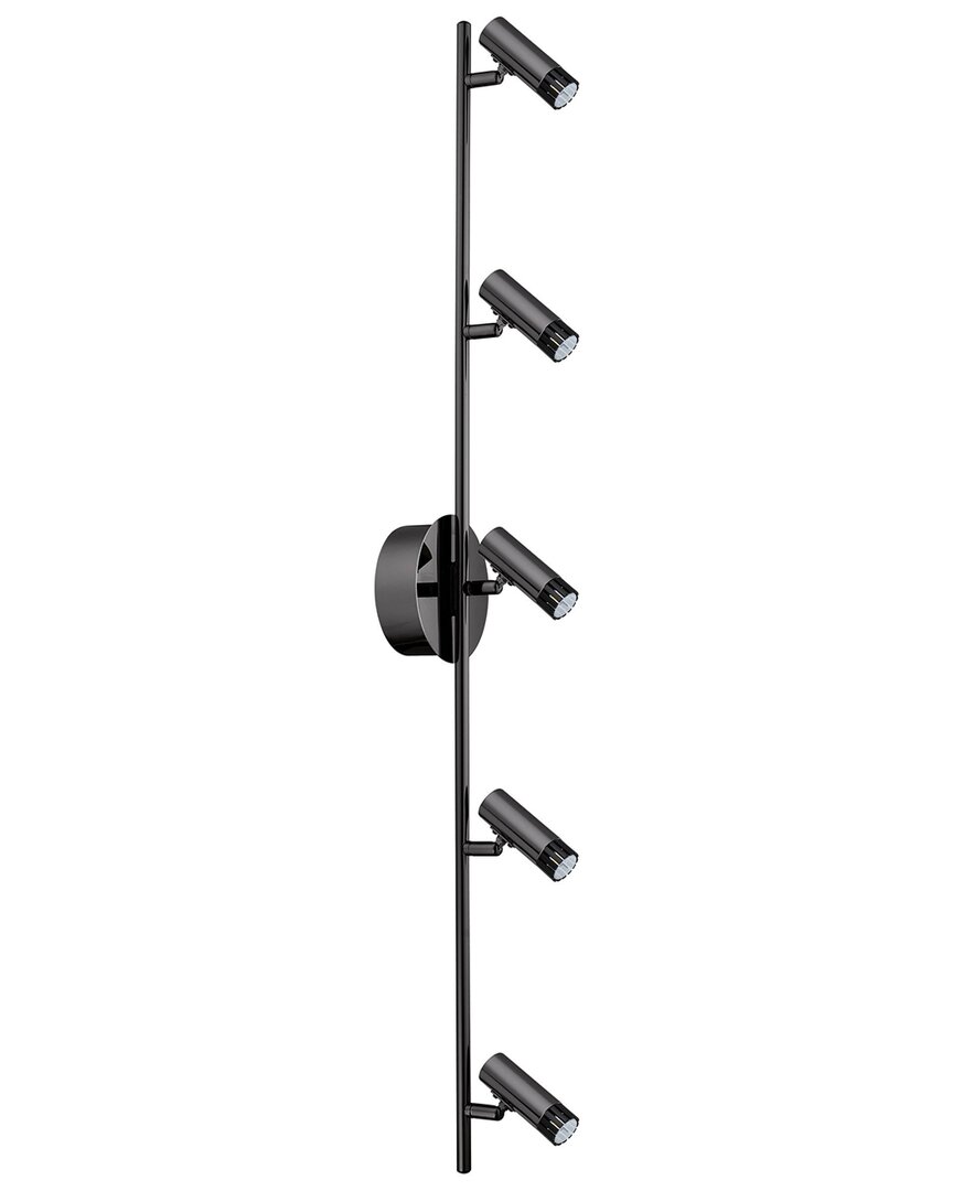 Eglo Lianello 5 Light Integrated Led Track Light With Black Chrome Finish
