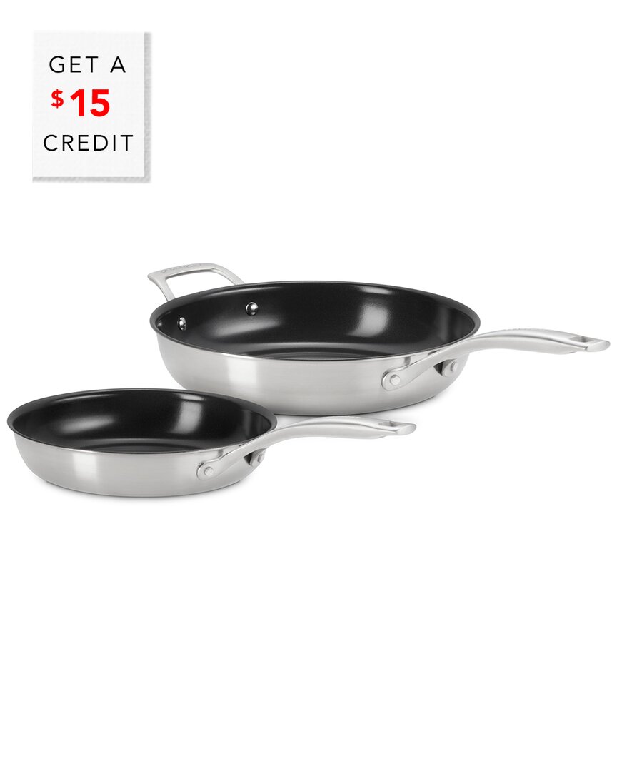 Le Creuset Essential Stainless Steel Non-stick 2pc Frying Pan Set With $15 Credit