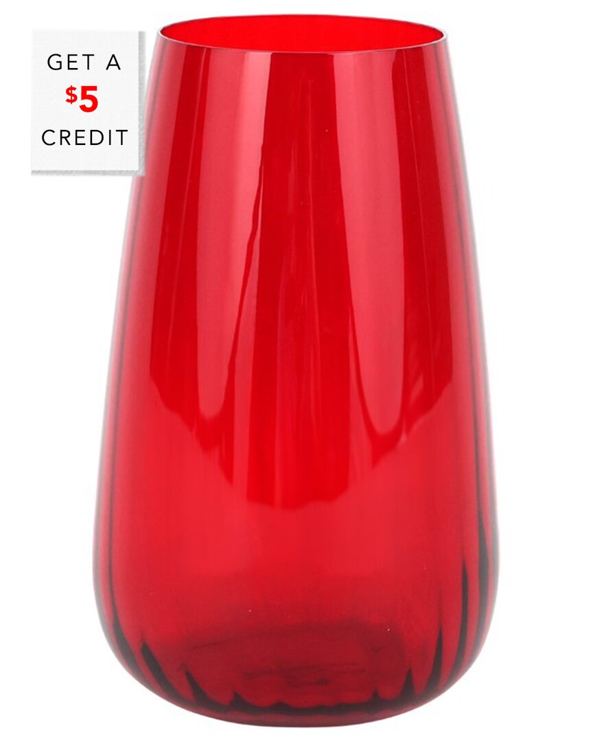 Vietri Francesca Red High Ball In Red