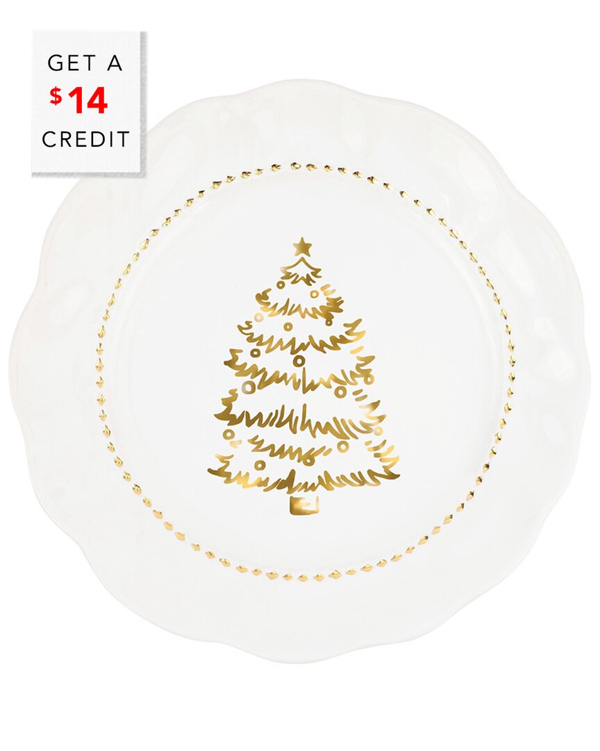Vietri Giorno Di Festa Dinner Plate In White