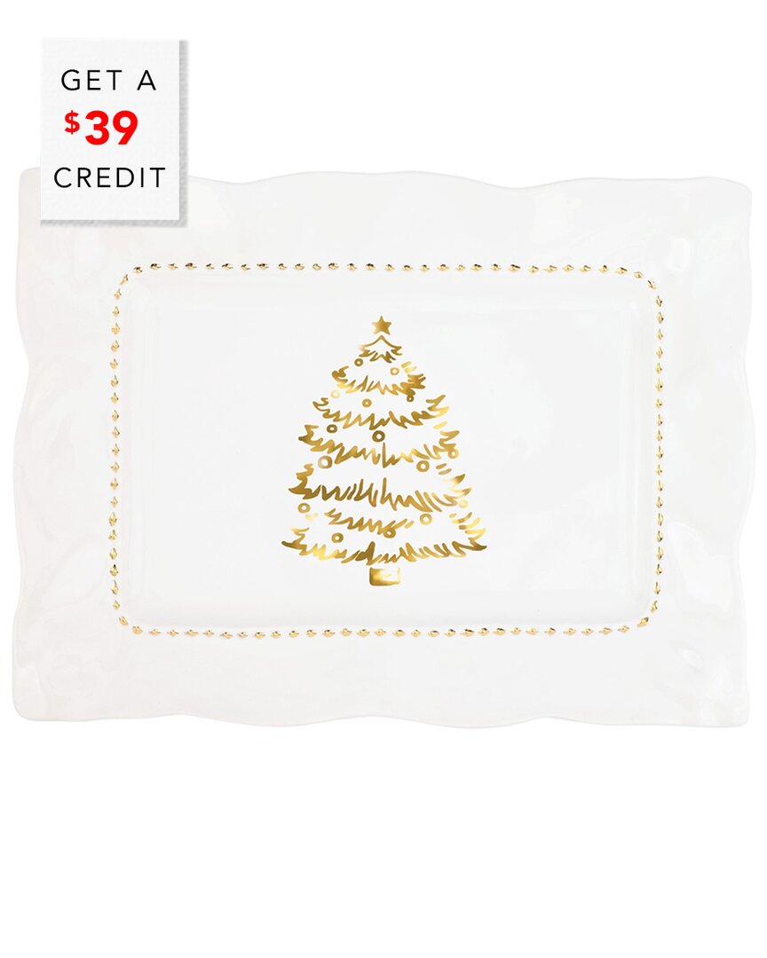 Vietri Giorno Di Festa Rectangular Platter In White