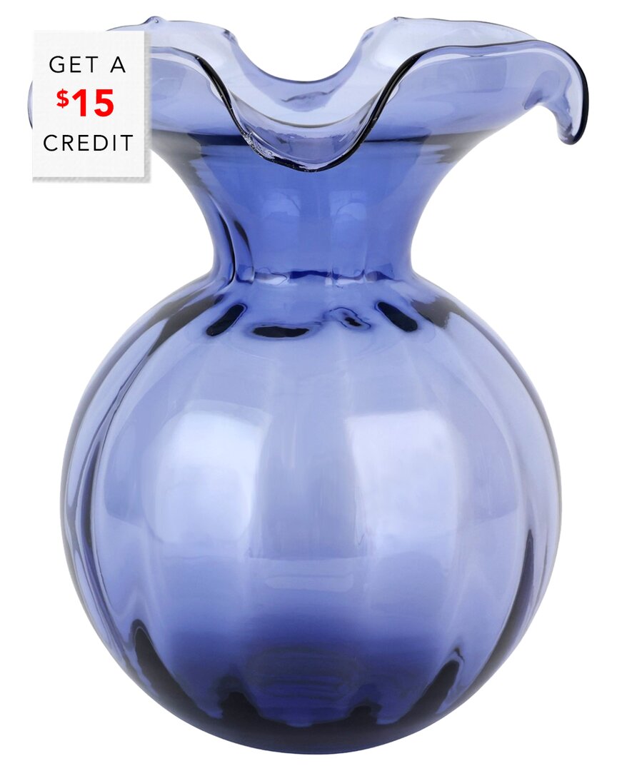 Vietri Hibiscus Glass Medium Fluted Vase With $15 Credit