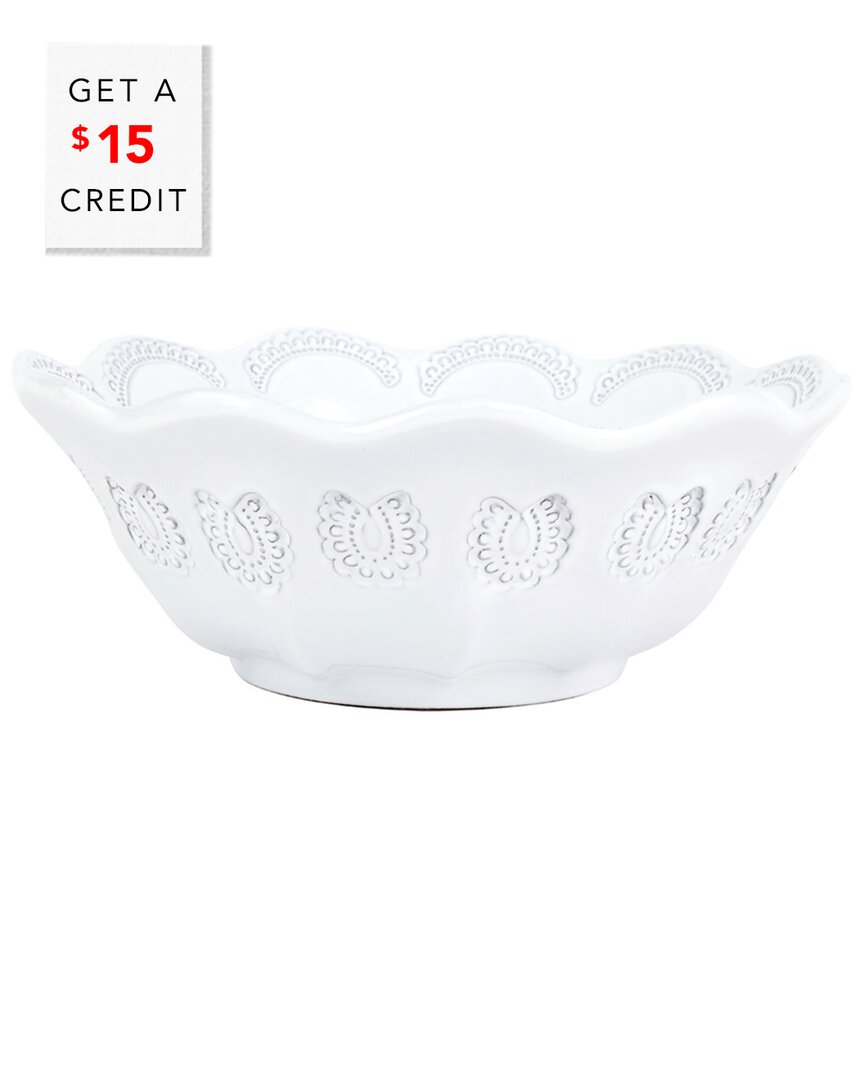 Vietri Incanto Lace Medium Round Bowl