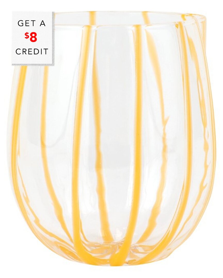 Vietri Nuovo Stripe Stemless Wine Glass