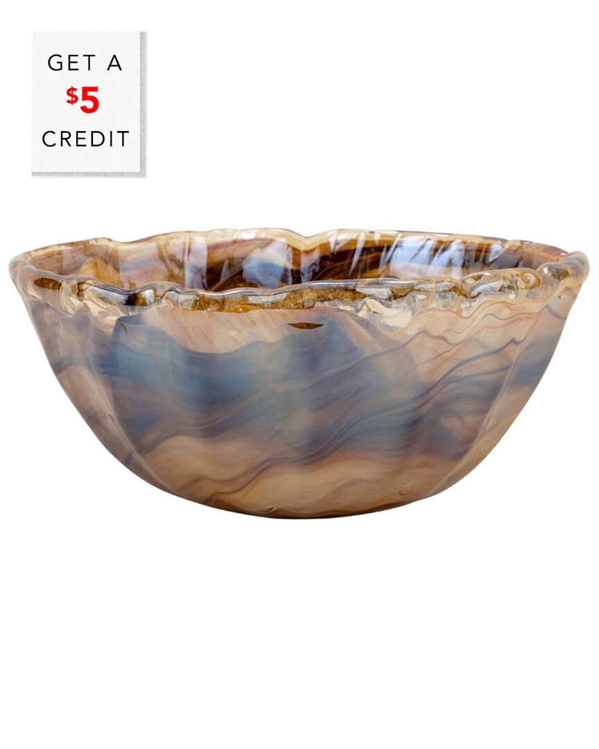 Vietri Onda Glass Tortoiseshell Small Bowl In Multi
