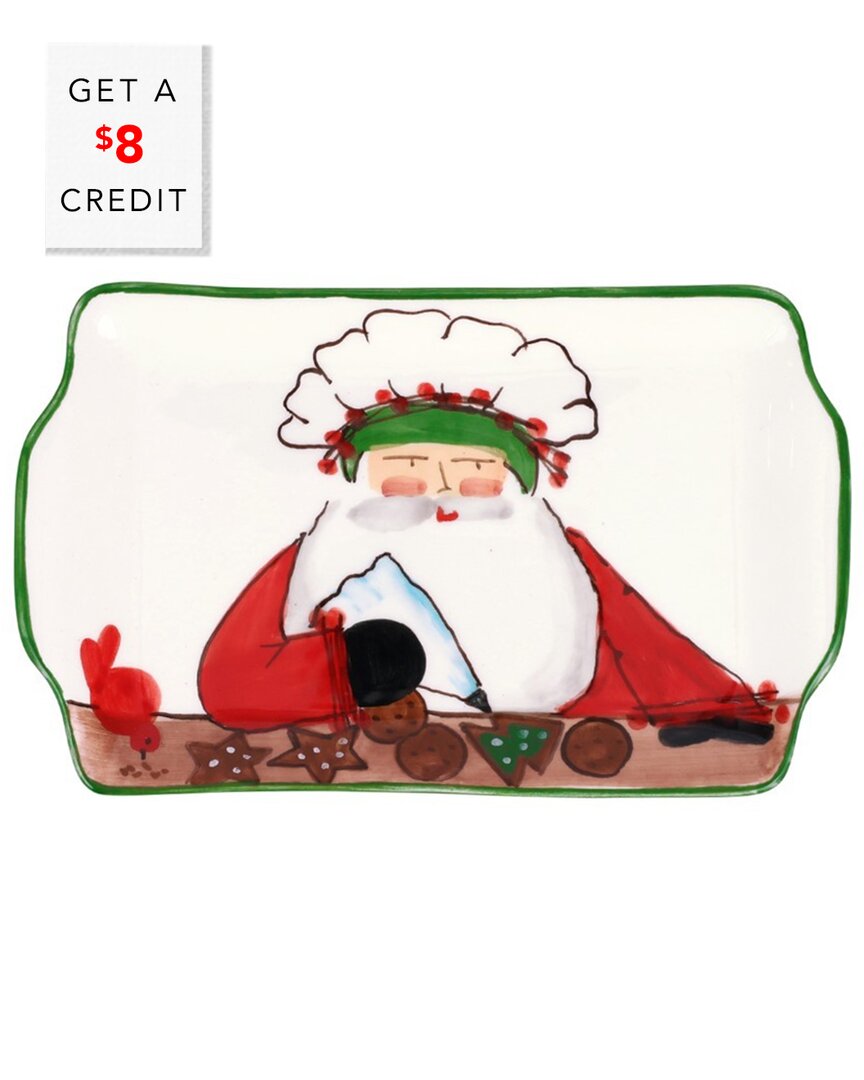 Vietri Old St. Nick 2025 Limited Edition Rectangular Plate In Multi