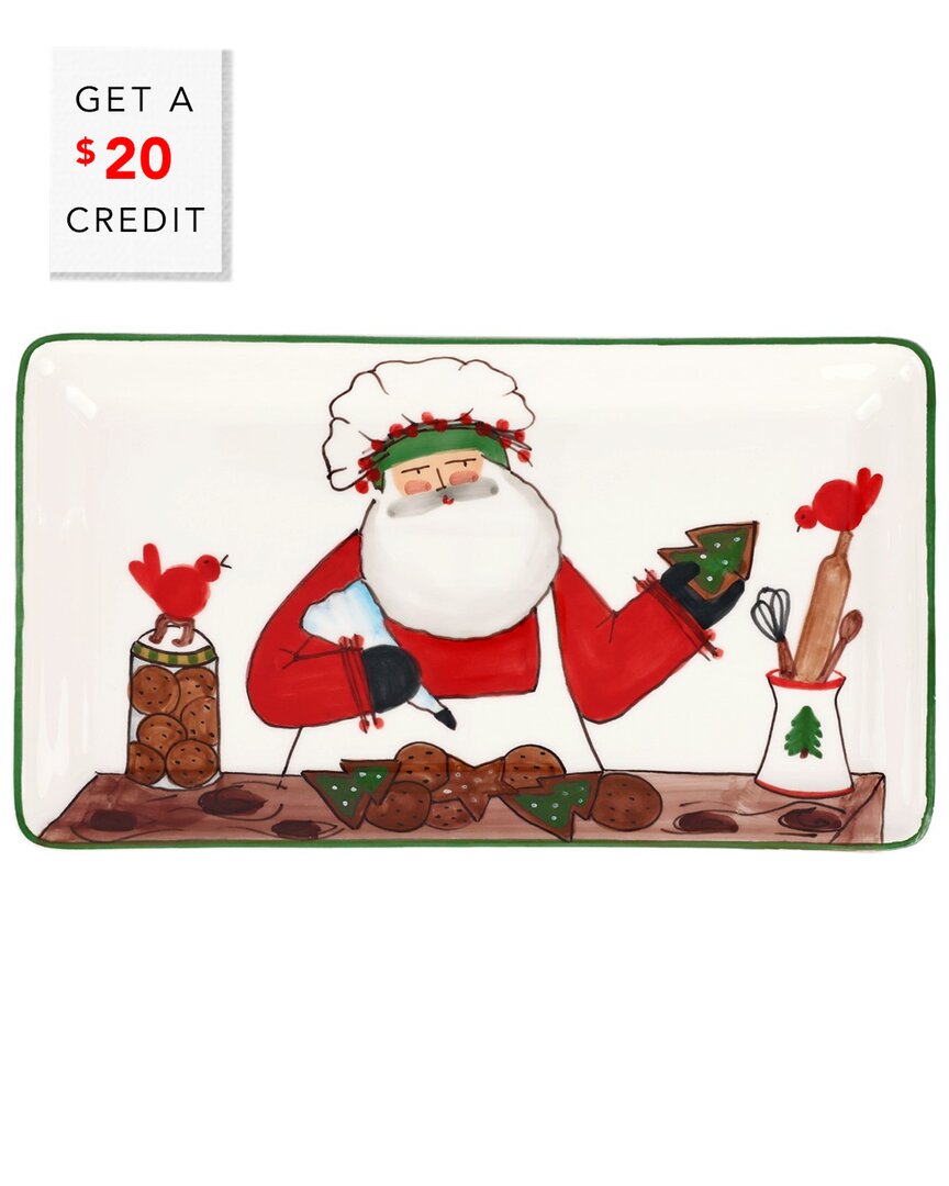Vietri Old St. Nick 2025 Limited Edition Rectangular Platter In Multi
