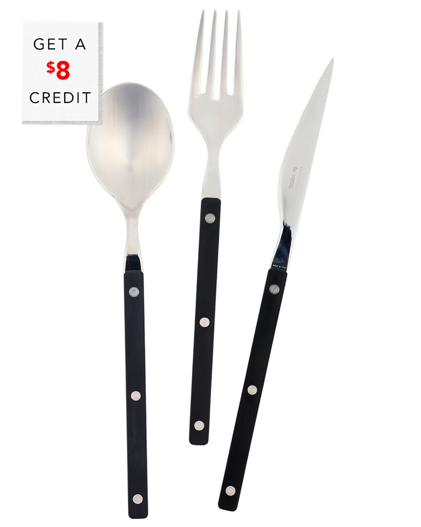 Vietri Pastello 3pc Place Setting In Black