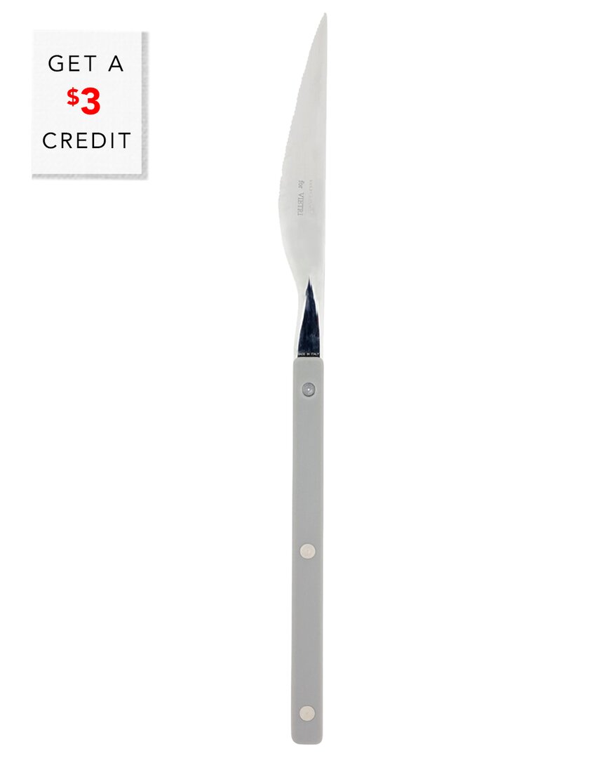Vietri Pastello Place Knife In Gray