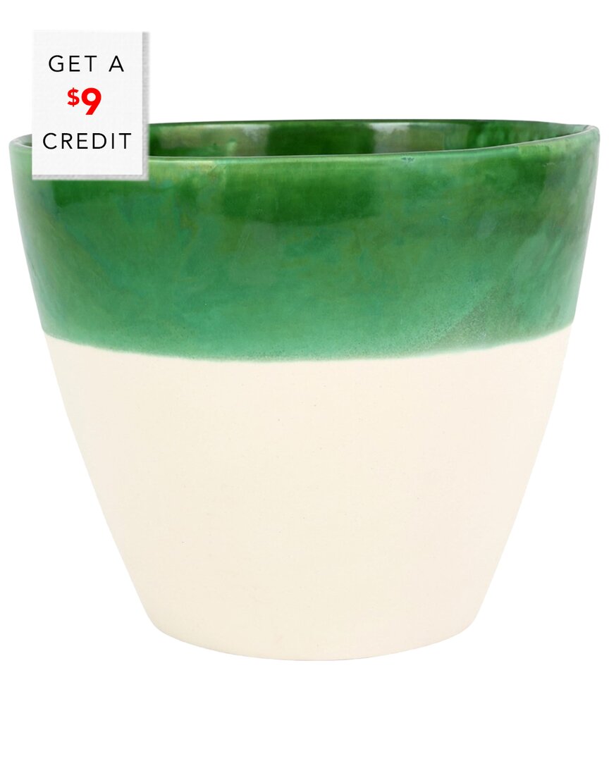 Vietri Viva Garden Reactive Large Cachepot In Multi