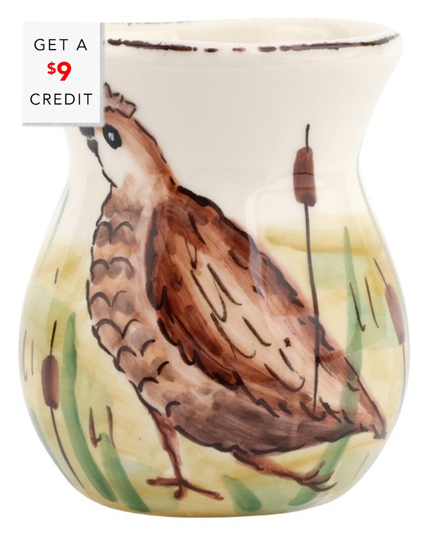 Vietri Wildlife Quail Bud Vase In Multi