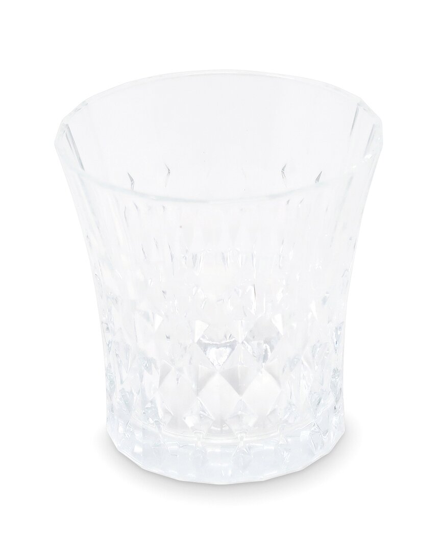 Vivience Set Of 6 Diamond Double Old Fashioned Glasses In Transparent