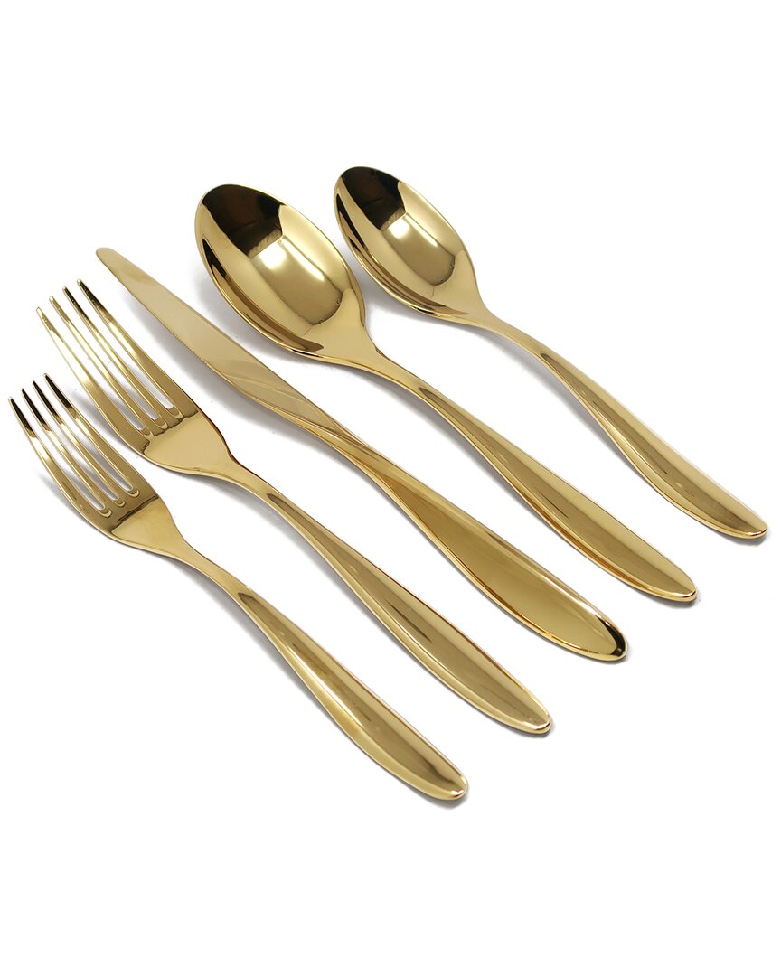 Vivience 20pc Flatware Set With Wavy Handle